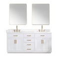 thumbnail image 2 of Gavino 72" Wood Vanity in White with Grain White Composite Stone Top and Mirror, 2 of 12