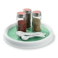 thumbnail image 2 of Copco Non-Skid Pantry Cabinet Lazy Susan Turntable, 9-inch, White/Green, 2 of 6