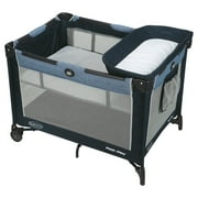 Graco Pack 'N Play Simple Solutions Portable Playard For Babies with Mesh Storage for Keeping Baby Essentials, Hadlee