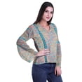 thumbnail image 2 of Moomaya Kurta Col Kurta Dentelle Détails Imprimé Manches Longues Tunique, 2 of 5