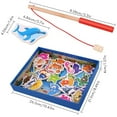 thumbnail image 2 of QualitChoice Early Educational Development 32 Pcs Wooden Magnetic Fishes Bath Fishing Travel Table Toy Children Gift, 2 of 6