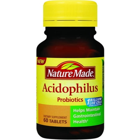 Nature Made Acidophilus Probiotics Tablets 60 ea (Pack of 3)
