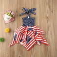 thumbnail image 3 of 4th of July Baby Girls Outfit Halter Dress Independence Day Ruffle Outfits, 3 of 7