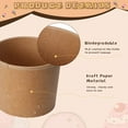 thumbnail image 3 of 110 Pack 12 oz Kraft Paper Dessert Bowls, Disposable Sundae & Ice Cream Cups, Leak-Resistant for Hot/Cold Snacks, Party & Baby Shower, 3 of 7