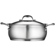 Angle View: Tramontina Gourmet Domus 5-Quart Covered Dutch Oven