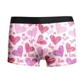 thumbnail image 4 of Men's Funny Novelty Heart Boxer Briefs Underwear Breathable Valentines Everyday Wear Pink M, 4 of 5