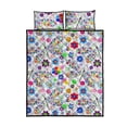 thumbnail image 5 of Dragonfly Color Flower Pattern Juego de Cama Edredón, 5 of 5