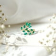 thumbnail image 4 of Rosec Jewels Natural Emerald Leaf Wrap Ring for Cocktail with Diamond - AAA Grade, 18K Yellow Gold, US 11.00, 4 of 9