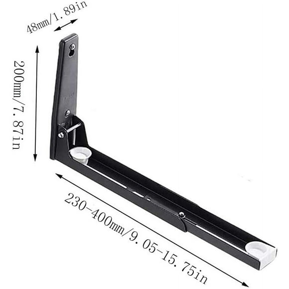 2 Pieces Microwave Stand with Arm, Steel Microwave Stand, Wall