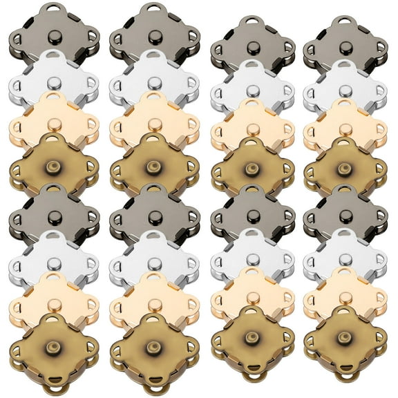 OFFIGAM 40Pcs Magnetic Button Snap Closures with Polished for Bags, Clothes, Crafts and Sewing Projects