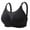 Black, variant on Voncos Plus Size Bras No Wire Gathered Breathable Adjusted Everyday Bras for Women Light Blue Bra Size M