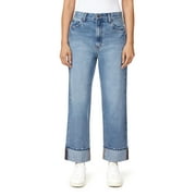 kensie Jeans for Women The Willa High Rise Turned Cuff Straight 27-Inch Inseam, Melbourne, 6