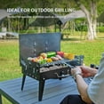 thumbnail image 3 of Portable Charcoal Grill, Foldable BBQ Grill Kit for Camping & Picnics - Mini Outdoor Grill 17.1”x10.8”x2.5” with Tool Set, 3 of 6