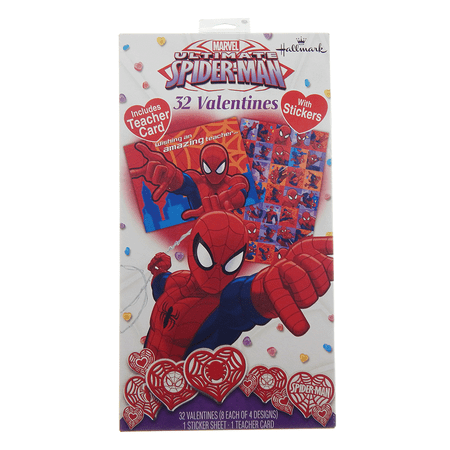 Hallmark Valentine Boxed Spiderman Greeting Cards - 32 Ct C24