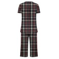 thumbnail image 5 of Censtreet Women's Pajama Sets Short Sleeve Sleepwear Round Neck Pj Loungewear Top and Capri Pants with Pockets, 5 of 5