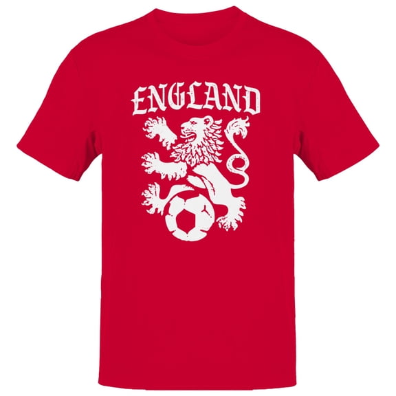 England Lion Soccer Men's Red T-shirt