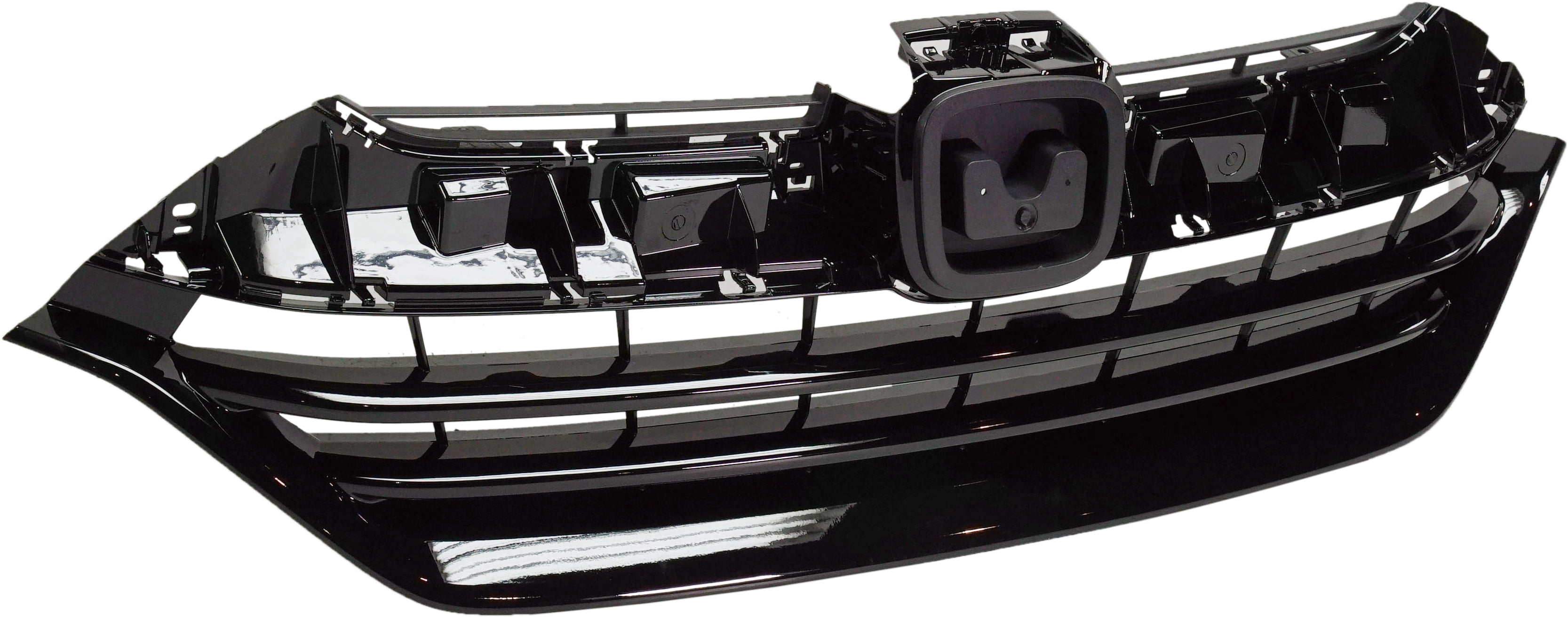 Grille Assembly Compatible With 2017-2019 Honda CR-V Painted Black Shell and Insert