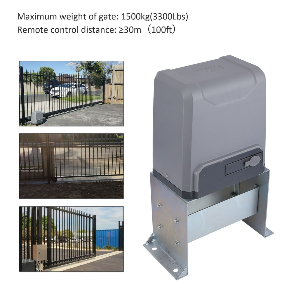 3300lbs/1500KG Sliding Gate Opener Heavy Duty w/ Remote Controls