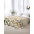 thumbnail image 5 of Botanical Queen Size Flat Sheet, Wrinkleproof & Fadeproof Cooling Flat Bed Sheet Only, Retro Plant Wildflower Green Leaf Ferns Breathable Soft Bedding Top Sheets 90 x 102 Inches, 5 of 8
