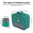 thumbnail image 2 of XIRQI First Aid Bag Medication Organizer Emergency Empty Pouch Carrier with 5 Pockets Oxford Cloth Travel Medicine Pill Case with Handle Medical Embroidered Bags, 2 of 8