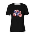 thumbnail image 4 of Womens 4Th of July Summer Tops Balloon Graphic Tees Usa Flag Star Printed Tops Shirts Round Neck Short Sleeve T-Shirts America Land of The Free Shirt Going Out Holiday Blouses, 4 of 4