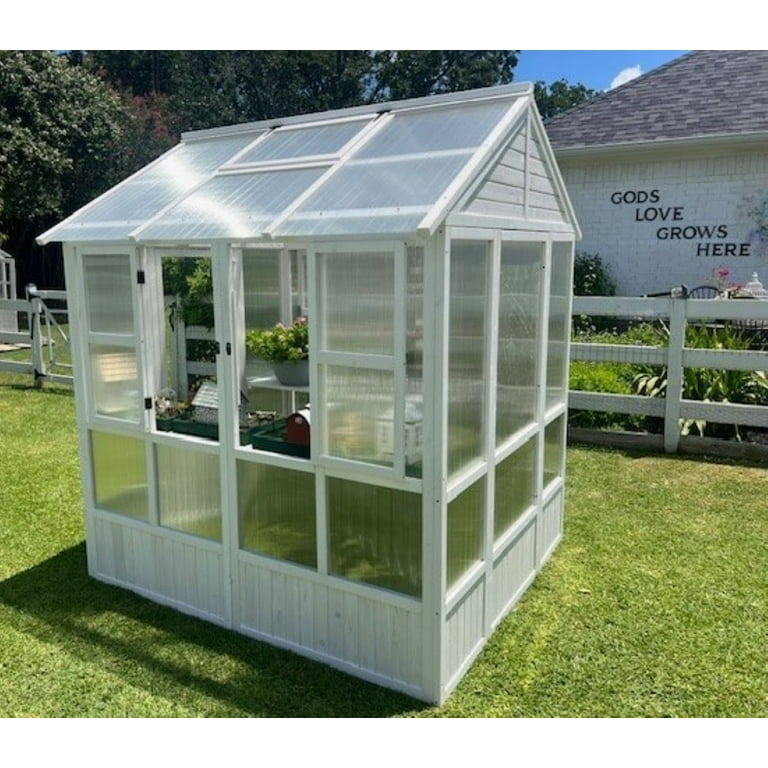 Zylina Superior Greenhouse with Shelves, Wooden Frame and Roof Panels, 84x72x72in - Walmart.com Zylina Superior Greenhouse with Shelves, Wooden Frame and Roof Panels, 84x72x72in - Walmart.com