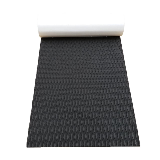 Teca de Pisos de Barco Yate Pad Autoadhesivo Cinta Adhesiva de Kayak Diseño Antideslizante Doble Cara - Negro 1 Soledad Plataforma de cubierta de teca para botes