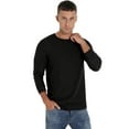 thumbnail image 3 of GIRUNS Mens Waffle Crew Neck Long Sleeve Pullover Shirts Casual Lightweight Fitted Basic T-Shirt, 3 of 5