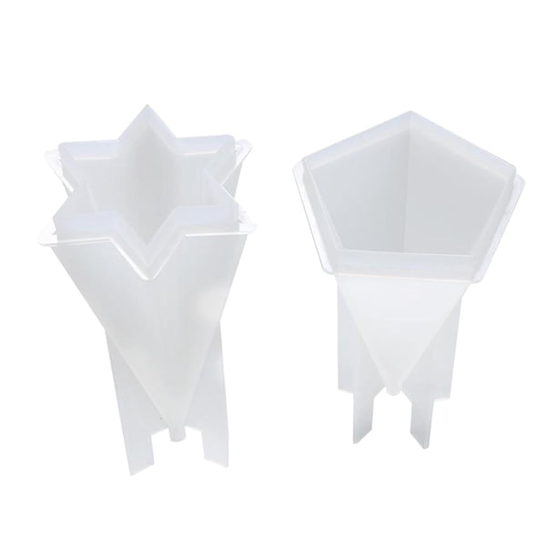 Molde de silicona 3D tipo cónico, hecho a mano, para velas, herramienta de bricolaje Hexágono