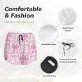 thumbnail image 4 of Salouo pink bows Print Women's 2 in 1 Running Shorts Double-Layer Shorts Athletic Workout Gym Yoga Shorts Running Shorts for Women-XX-Large, 4 of 7