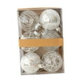 thumbnail image 4 of Juego de 6 piezas de adornos de bolas de Navidad, colgantes con lazo, decoración de de Navidad para compromiso, dormitorio, inauguración de la Estilo A, 4 of 8