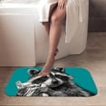 thumbnail image 4 of 1pc Raccoon with Bag Absorbent Non-Slip Bathroom Thickened Flannel Rug Decor,Soft,Quick Drying,Suitable For Indoor/outdoor Use,Bathrooms,Bedrooms,Kitchens,Terrace,Laundry Rooms,16"x24", 4 of 9