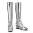 thumbnail image 3 of DREAM PAIRS Women's Gogo Boots, Square Toe Chunky Knee High Boots For Women, 3 of 7