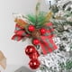 thumbnail image 4 of Adornos grandes de Navidad Campana navideña para decorar el árbol de Navidad Adorno navideño para colgar en la puerta con bayas de acebo y piña con lazo Corona navideña para envolver regalos, 4 of 7