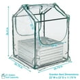 thumbnail image 5 of Sunnydaze 2' x 2' x 3' Outdoor Mini Greenhouse with Metal Raised Garden Bed, Clear, 5 of 10