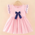 thumbnail image 5 of Auroural Girls Dresses Size 7 Girls' Dresses Children's Skirts Children's Bow Princess Dresses Girls' Flying Sleeve Dresses 7-8 Years, 5 of 7