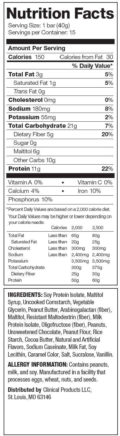 Extend Nutrition Chocolate Peanut Butter Bars, 4 Count - image 3 of 6
