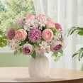 thumbnail image 5 of Peonies Artificial Flowers Fake Hydrangea Silk Peony Bouquet Bulk for Vase Floral Arrangements Wedding Arch Decor Centerpiece Table Decorations, 5 of 9