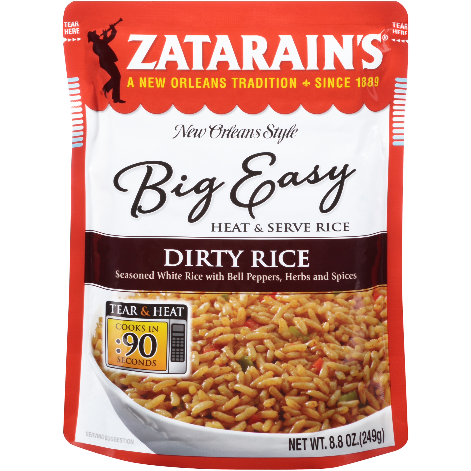 Zatarain's Dirty Rice Big Easy Heat & Serve Rice, 8.8 oz