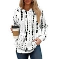 thumbnail image 2 of Hoodies For Women Oversized Winter Cute Sweatshirts Pullover Trendy Fall Clothes, Retro Print Lightweight Design without Pockets for Fall Winter Fashion and Comfort,White,S, 2 of 8