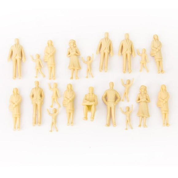 20pcs unpainted Model Train People Figure G Scale 1/25 assorted poses Passenger