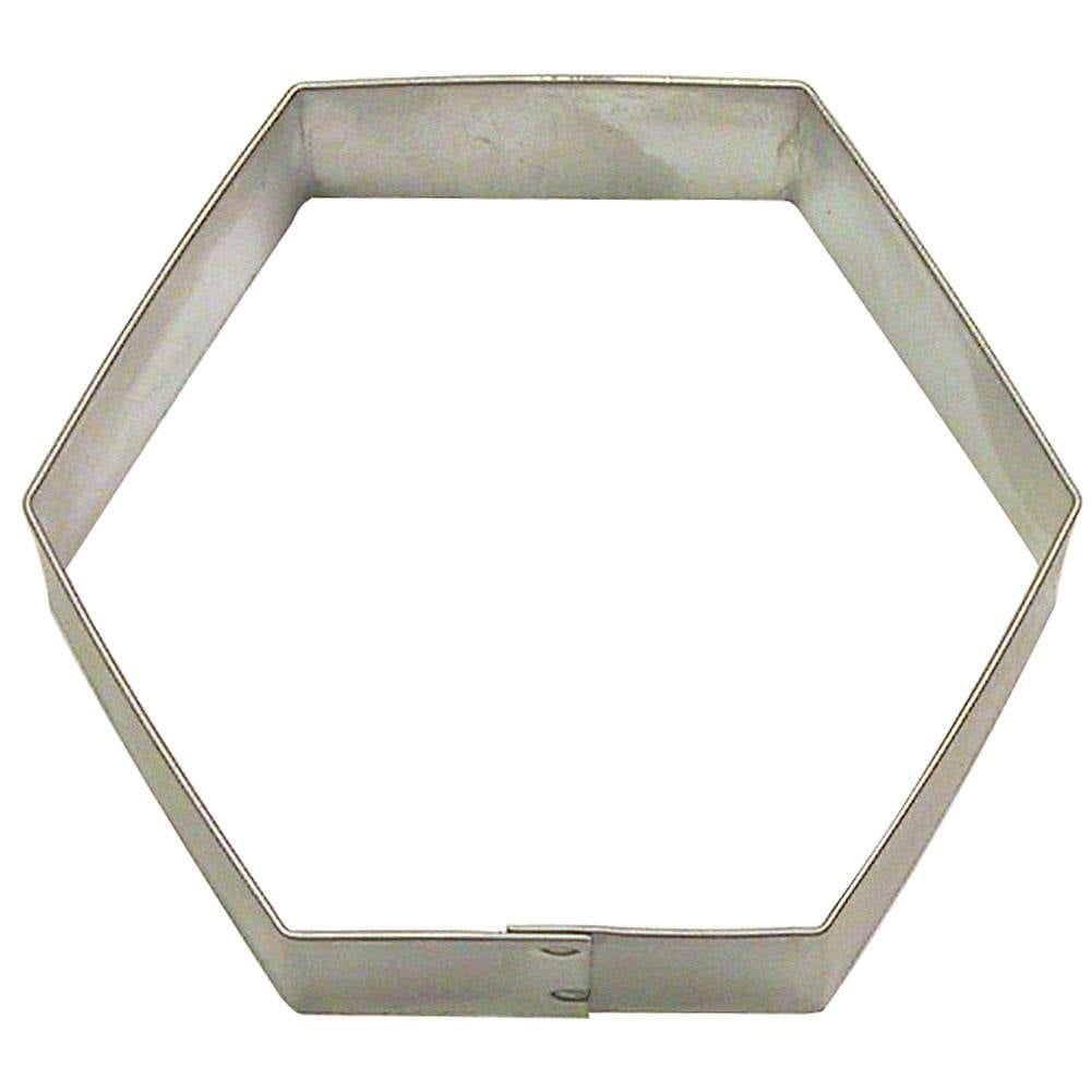 Hexagon Cookie Cutter 3 in B701 Foose Cookie Cutters USA Tin Plate