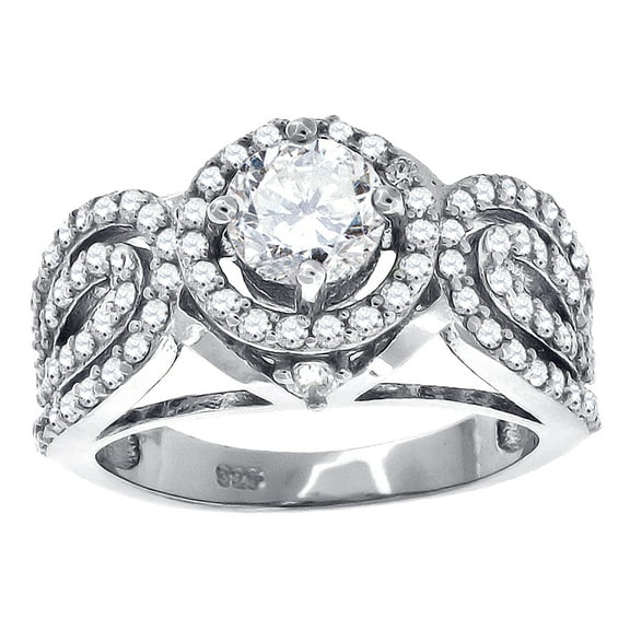 925 Sterling Silver CZ Size 9 Anniversary Promise Wedding Band Engagement Ring 9.8x6mm Wi Promise Ring for Women and Men