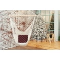 thumbnail image 3 of 18" x 18" Simply Daisy Patterned Trees Winter Polyester Indoor/Outdoor Pillow, Christmas Burgandy Qty 1, 3 of 3