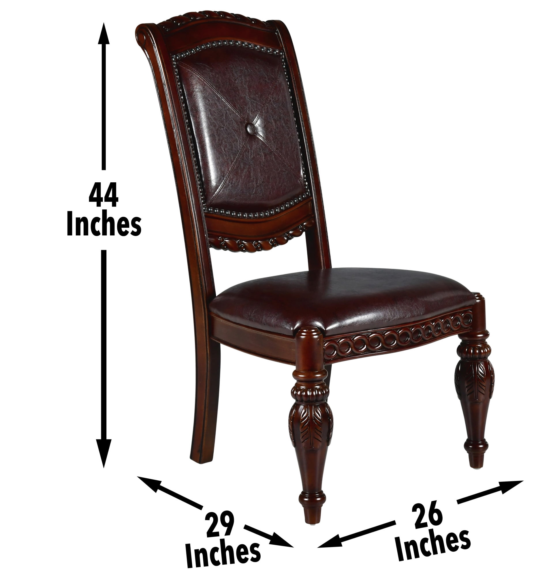 Steve Silver Antoinette Dining Arm Chairs, Set of 2, Cherry