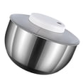 thumbnail image 3 of Centrifugadora de ensaladas eléctrica grande de acero inoxidable de 4500 ml, eficiente para secar verduras de hoja y frutas., 3 of 14