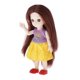 thumbnail image 2 of Muñeca BJD Gril de 16 cm y 13 articulaciones, escala 1/12, ideal como regalo de cumpleaños, juguetes para niños, suministros de bricolaje. A3 Cabello liso castaño, 2 of 7