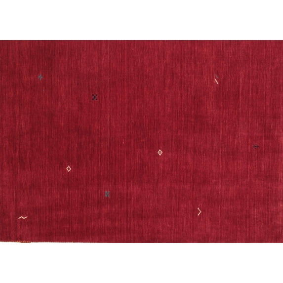 Ahgly Company Machine Washable Indoor Rectangle Contemporary Valentine Red Area Rugs, 2' x 3'