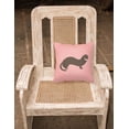 thumbnail image 2 of Russian or European Mink Pink Check Fabric Decorative Pillow, 2 of 2