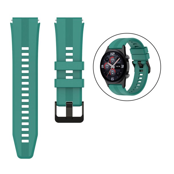 Kuymtek Correa de silicona para Honor Watch GS3 Reemplazo de banda de reloj de 22 mm (Verde)